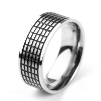 Men Stainless Steel Ring in Bulk, Titanium Steel & enamel, original color 