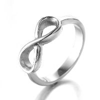 Titanium Steel Finger Ring, Infinity original color 