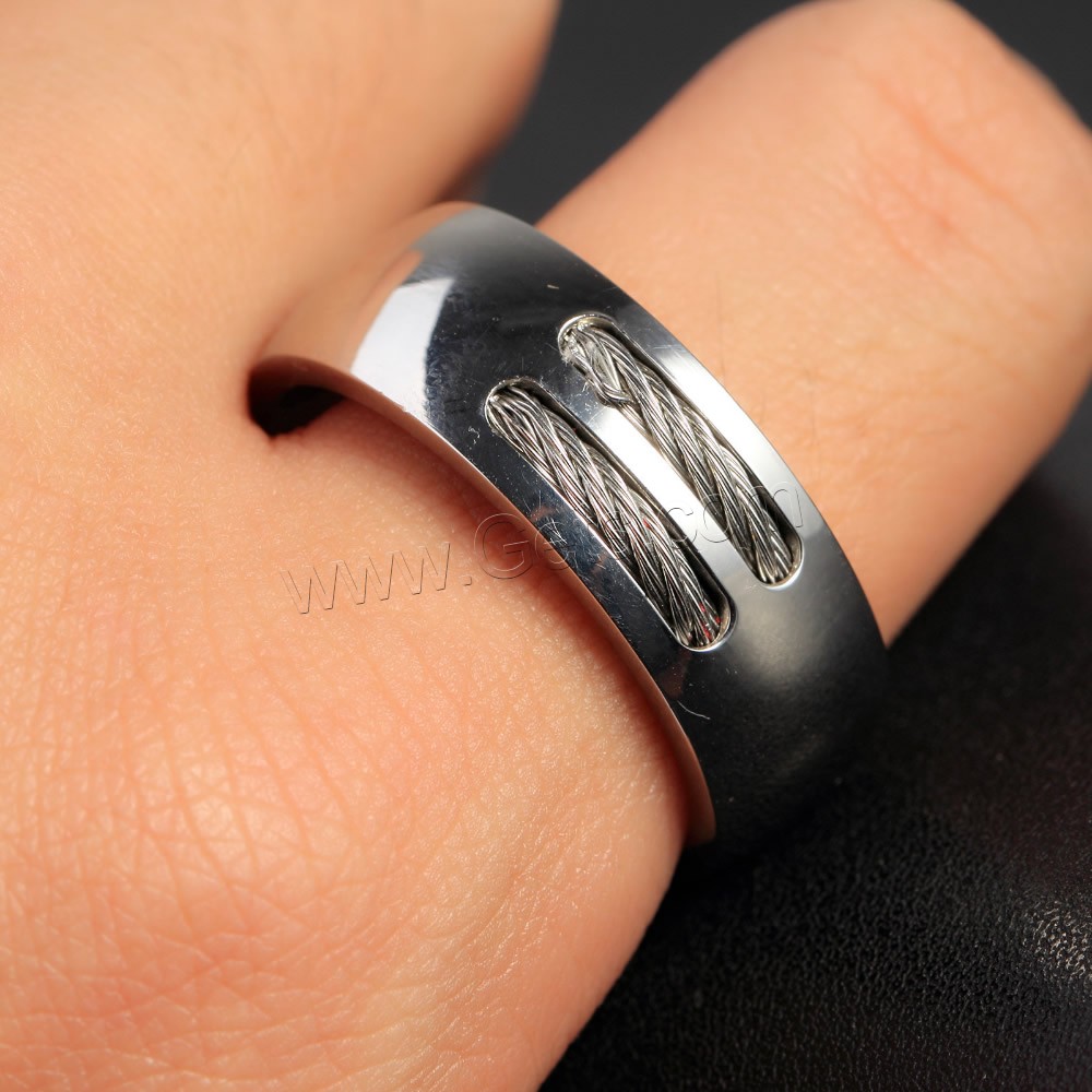 Anillo de dedo de acero inoxidable hombre, Partículas de acero, diverso tamaño para la opción, color original, Vendido por UD