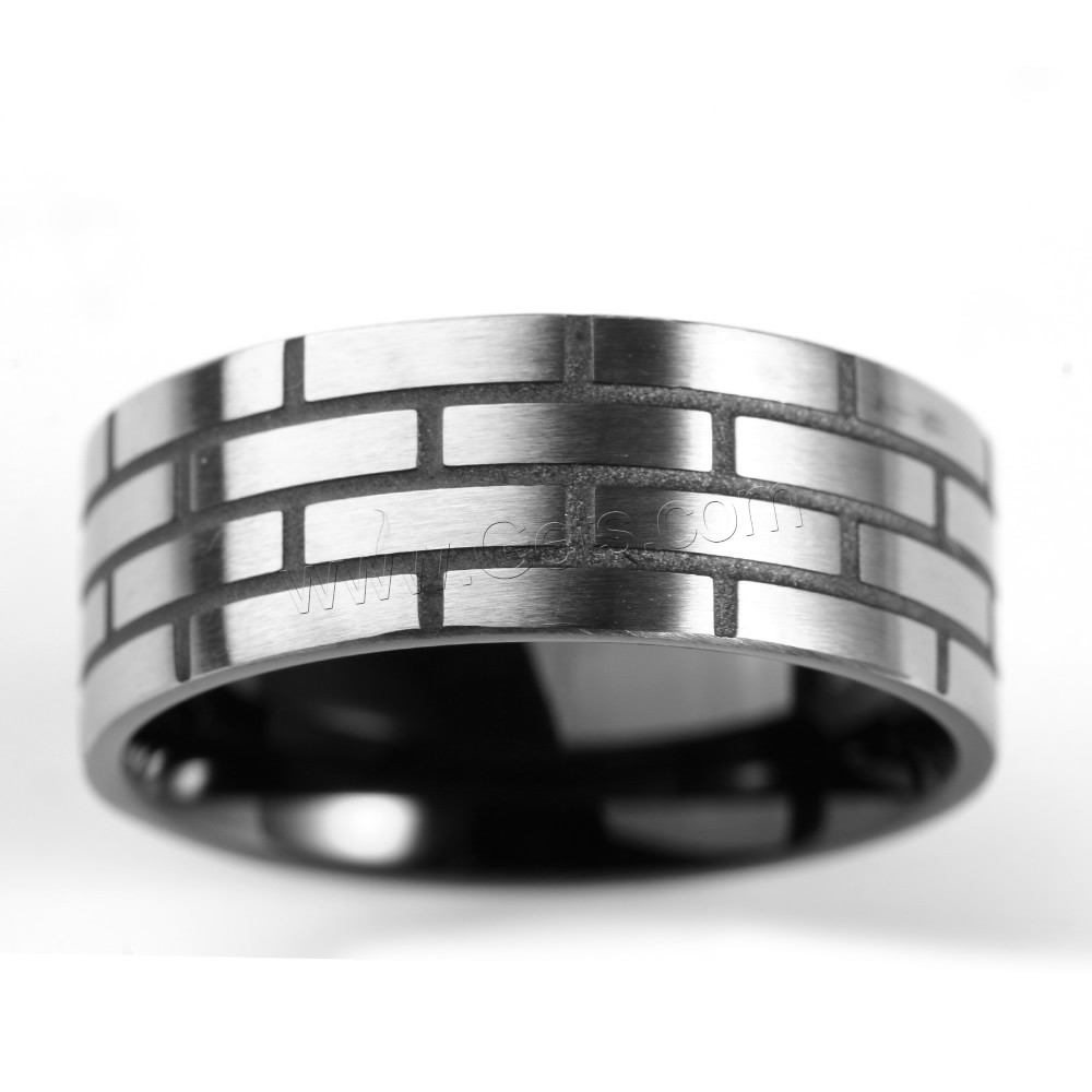 Нержавеющая сталь Человек палец кольцо, титан, Другое покрытие, разный размер для выбора & двухцветный, продается PC