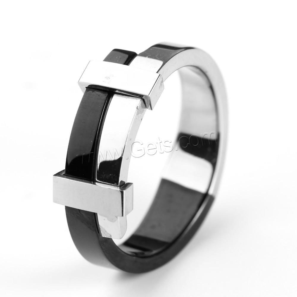 Men Stainless Steel Ring in Bulk, Titanium Steel, plated, different size for choice & two tone, Sold By PC