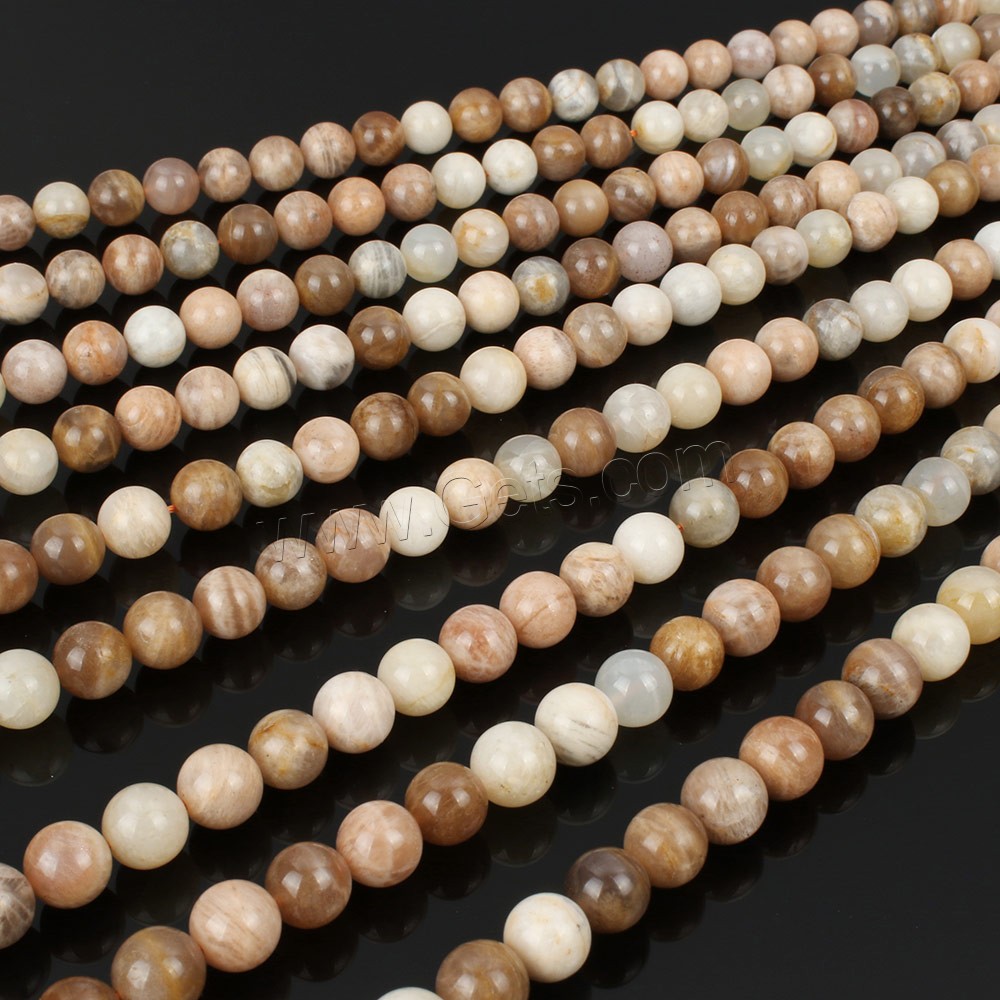 Sunstone Bead, Round, natural, more sizes for choice, Hole:Approx 1mm, Length:Approx 15 Inch, Sold By Strand
