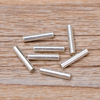 Sterling Silver Tube Beads, 925 Sterling Silver, Column, plated Approx 3mm 