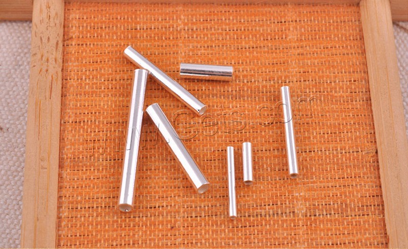 Sterling Silver Tube Beads, 925 Sterling Silver, Column, different size for choice, Sold By PC