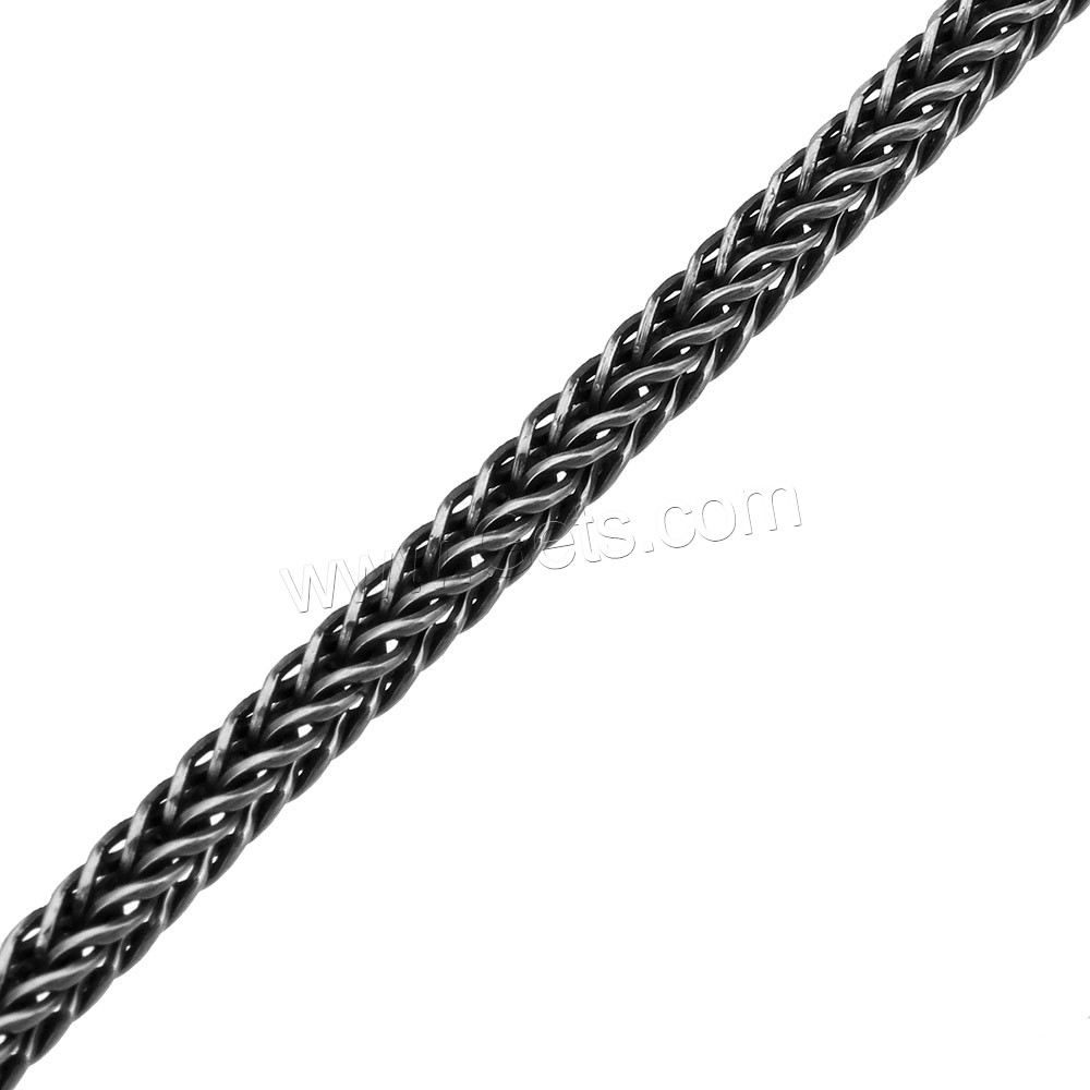 Thailand Sterling Silver Bracelet Chain, different length for choice & wheat chain, 2mm, Sold By Strand