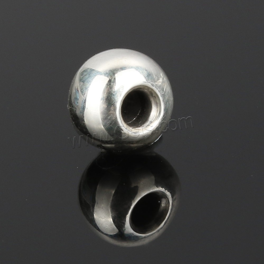 Round Sterling Silver Beads, 925 Sterling Silver, Drum, different size for choice, Sold By PC