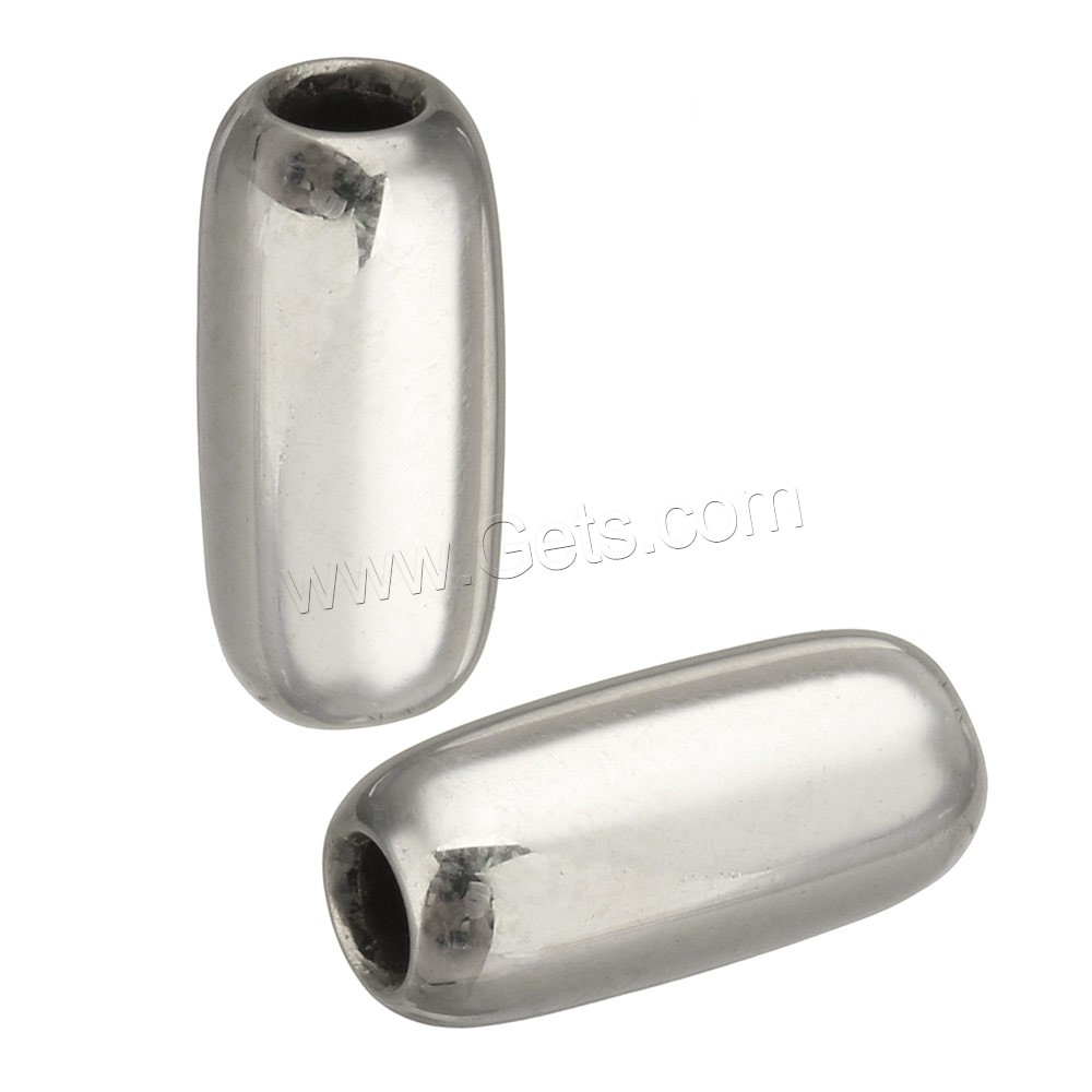 Бесшовные Бисеры из стерлингового серебра, Серебро 925 пробы, Овальная форма, разный размер для выбора, продается PC