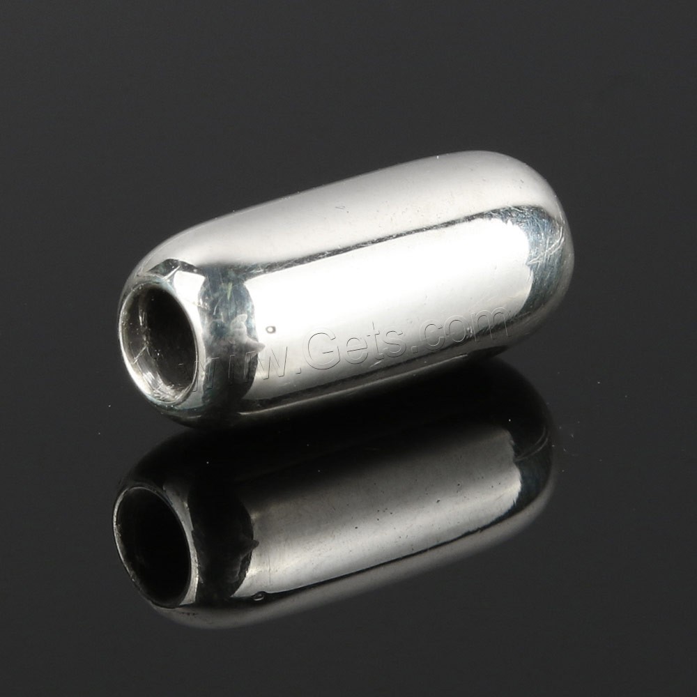 Бесшовные Бисеры из стерлингового серебра, Серебро 925 пробы, Овальная форма, разный размер для выбора, продается PC