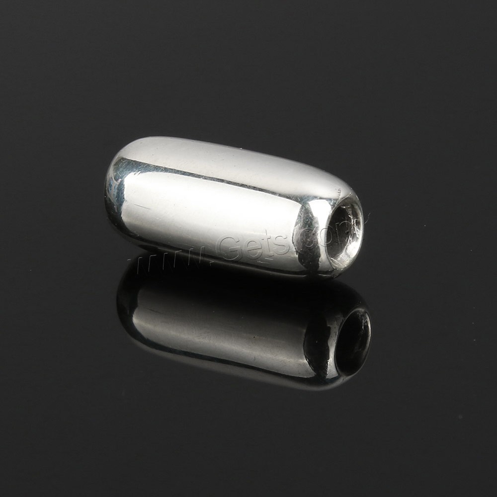 Nahtlose Sterling Silber Perlen, 925 Sterling Silber, oval, verschiedene Größen vorhanden, verkauft von PC