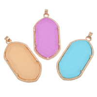 Resin Zinc Alloy Pendants, with Resin, gold color plated lead & cadmium free Approx 