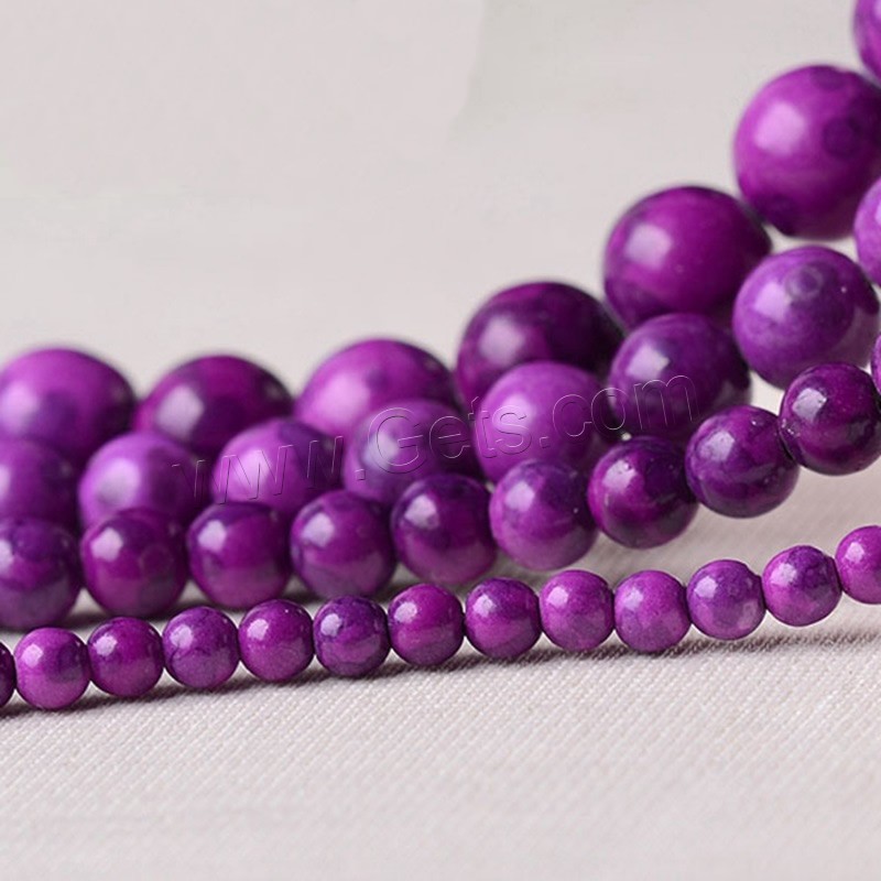 Sugilite Beads, Round, synthetic, different size for choice, Hole:Approx 1mm, Length:Approx 15.3 Inch, Sold By Strand