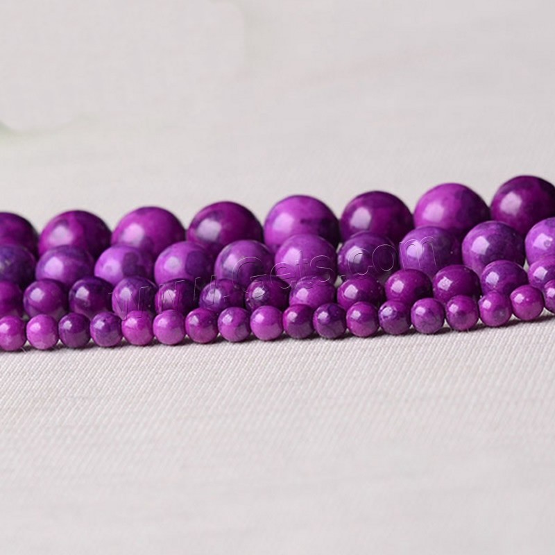 Sugilite Beads, Round, synthetic, different size for choice, Hole:Approx 1mm, Length:Approx 15.3 Inch, Sold By Strand