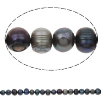 Potato Cultured Freshwater Pearl Beads, black, 8-9mm Approx 0.8mm Approx 14.5 Inch 