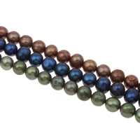 Perlas Patata Freshwater, Perlas cultivadas de agua dulce, más colores para la opción, 8-9mm, agujero:aproximado 0.8mm, longitud:aproximado 15 Inch, Vendido por Sarta