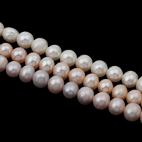 Perlas Patata Freshwater, Perlas cultivadas de agua dulce, natural, más colores para la opción, 8-9mm, agujero:aproximado 0.8mm, longitud:aproximado 14 Inch, Vendido por Sarta