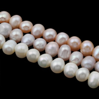 Perlas Patata Freshwater, Perlas cultivadas de agua dulce, natural, más colores para la opción, 5-6mm, agujero:aproximado 0.8mm, longitud:aproximado 14.5 Inch, Vendido por Sarta