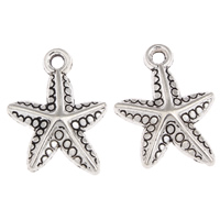 Zinc Alloy Star Pendant, Starfish, plated, textured Approx 2mm 