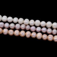 Perlas Patata Freshwater, Perlas cultivadas de agua dulce, natural, más colores para la opción, 7-8mm, agujero:aproximado 0.8mm, longitud:aproximado 14 Inch, Vendido por Sarta