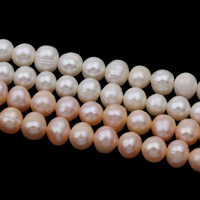 Perlas Patata Freshwater, Perlas cultivadas de agua dulce, natural, más colores para la opción, 6-7mm, agujero:aproximado 0.8mm, longitud:aproximado 14 Inch, Vendido por Sarta