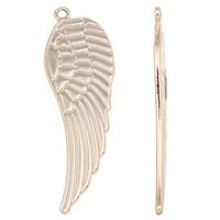 Wing Shaped Zinc Alloy Pendants, real gold plated, lead & cadmium free Approx 1mm 