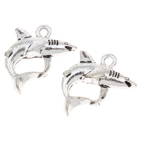 Zinc Alloy Animal Pendants, Shark, antique silver color plated, lead & cadmium free Approx 2mm, Approx 