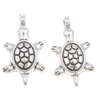Zinc Alloy Animal Pendants, Turtle, antique silver color plated, lead & cadmium free Approx 2mm, Approx 