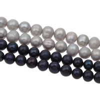 Perlas Patata Freshwater, Perlas cultivadas de agua dulce, más colores para la opción, 6-7mm, agujero:aproximado 0.8mm, longitud:aproximado 14 Inch, Vendido por Sarta