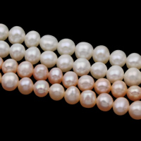 Perlas Patata Freshwater, Perlas cultivadas de agua dulce, natural, más colores para la opción, 4-5mm, agujero:aproximado 0.8mm, longitud:aproximado 14.5 Inch, Vendido por Sarta