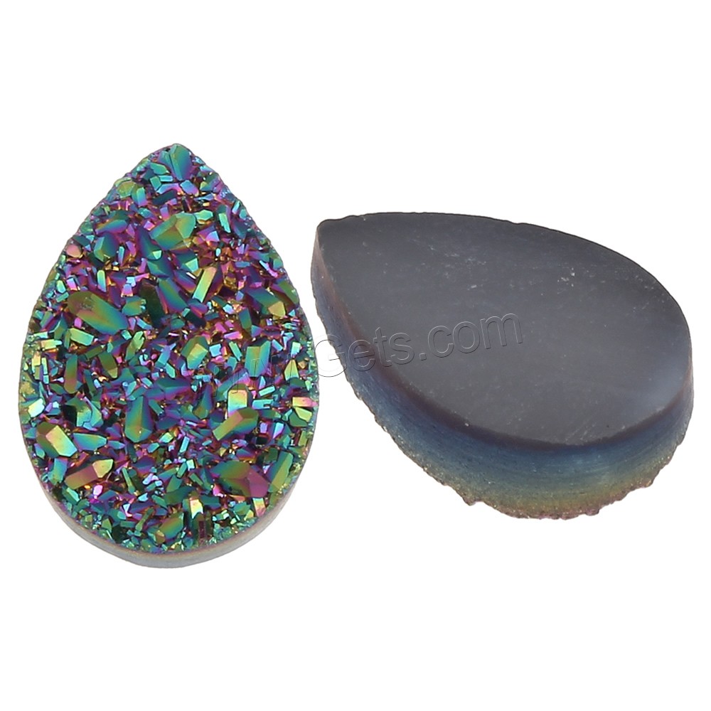 Druzy Cabochon, Ice Quartz Agate, Teardrop, natural, druzy style & different size for choice & flat back, more colors for choice, Sold By PC