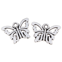 Zinc Alloy Animal Pendants, Butterfly, antique silver color plated, lead & cadmium free Approx 1mm, Approx 