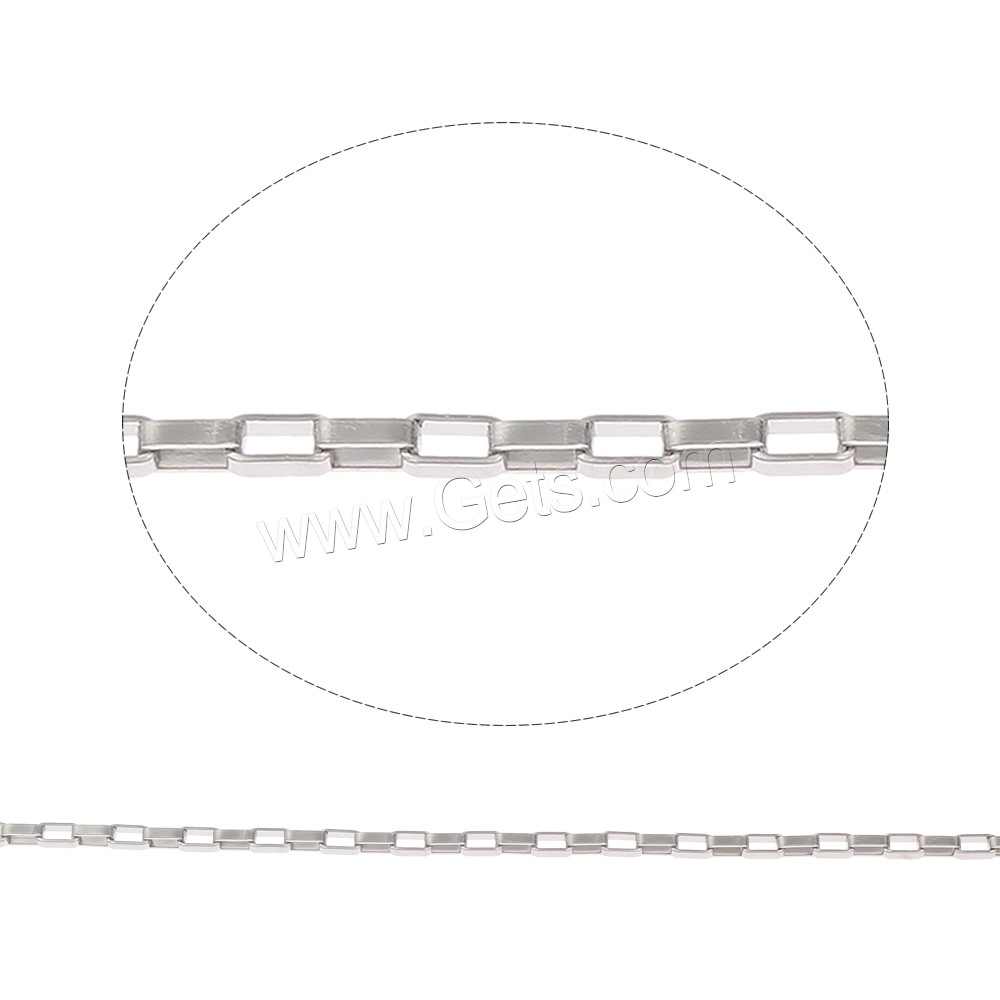 Box цепь из нержавеющей стали, нержавеющая сталь, разный размер для выбора & прямоугольник цепь, оригинальный цвет, продается м