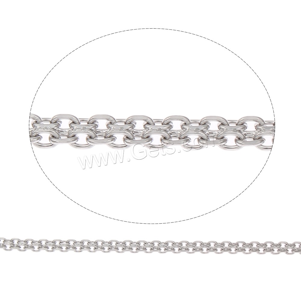 Stainless Steel Cable Link Chain, different size for choice, original color, Sold By m