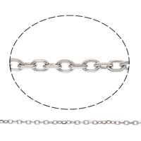 Нержавеющая сталь Овальном Сеть, нержавеющая сталь, разный размер для выбора & Овальный цепь, оригинальный цвет, продается м
