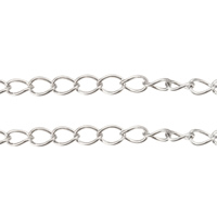 Brass Oval Chain, plated, twist oval chain 