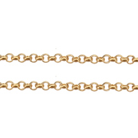 Brass Rolo Chain, plated 