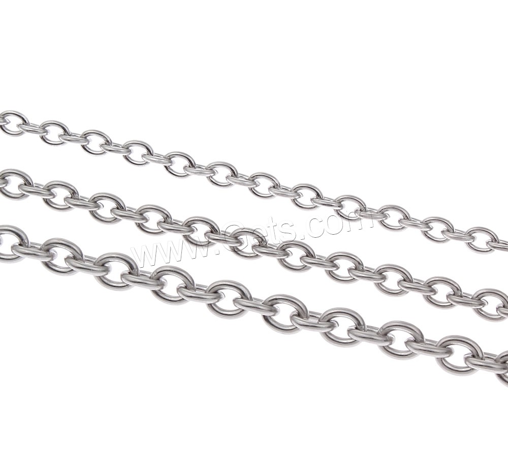 Stainless Steel Oval Chain, different size for choice, original color, Sold By m