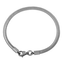 Stainless Steel Chain Bracelets, 316L Stainless Steel & snake chain, 3.2mm 