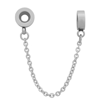 316L Stainless Steel European Safety Chain, Rondelle, 80mm Approx 4mm 