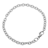 Stainless Steel Chain Bracelets, 316L Stainless Steel, oval chain Approx 7.5 Inch 