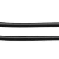 Rubber Cord, Soft PVC, solid, black, 3mm m 