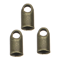 Brass End Cap, Tube, plated Approx 1.8mm 