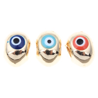 Zinc Alloy Evil Eye Beads, gold color plated, Islamic jewelry & enamel lead & cadmium free Approx 4mm 