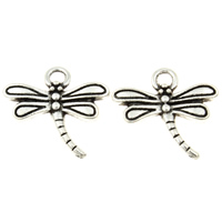 Zinc Alloy Animal Pendants, Dragonfly, antique silver color plated, lead & cadmium free Approx 2mm 
