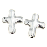 Zinc Alloy Jewelry Beads, Cross, antique silver color plated, lead & cadmium free Approx 1mm 
