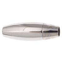 Круглая нержавеющая сталь Магнитная застежка, Овальная форма, оригинальный цвет отверстие:Приблизительно 4mm, продается PC