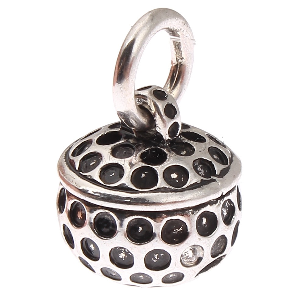 Zinc Alloy Jingle Bell for Christmas Decoration, antique silver color plated, different size for choice, lead & cadmium free, Hole:Approx 6mm, Sold By PC