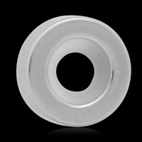 316 L Edelstahl Stopper-Perlen, mit Silikon, Rondell, 3x9mm, Bohrung:ca. 4mm, verkauft von PC