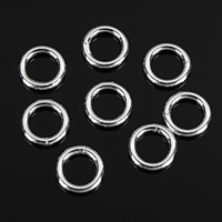 Sterling Silber geschlossenen Sprung Ring, 925 Sterling Silber, Kreisring, plattiert, keine, 8x1.4mm, Bohrung:ca. 5mm, verkauft von PC
