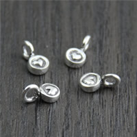 Thailand Sterling Silver Pendants, Flat Round Approx 2mm 