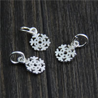 925 Sterling Silver Pendant, Snowflake Approx 3mm 